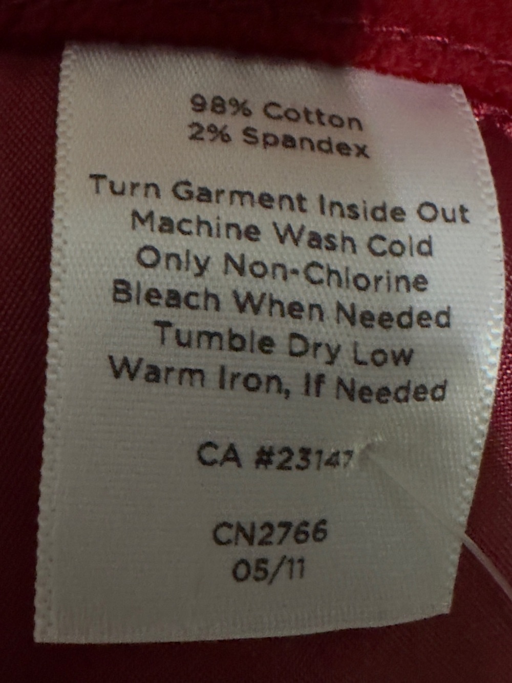 Talbots | NWT 98% Cotton Signature Wine Red     Velour Straight Leg Pants (sz 6) - Picture 14 of 14